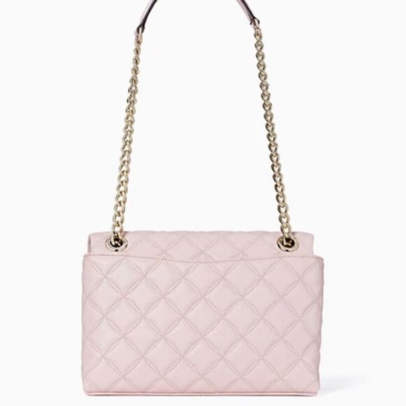 NWT Kate Spade Natalia Small Flap Crossbody Smooth Quilted Rose Smoke for Spring - Picture 5 of 7